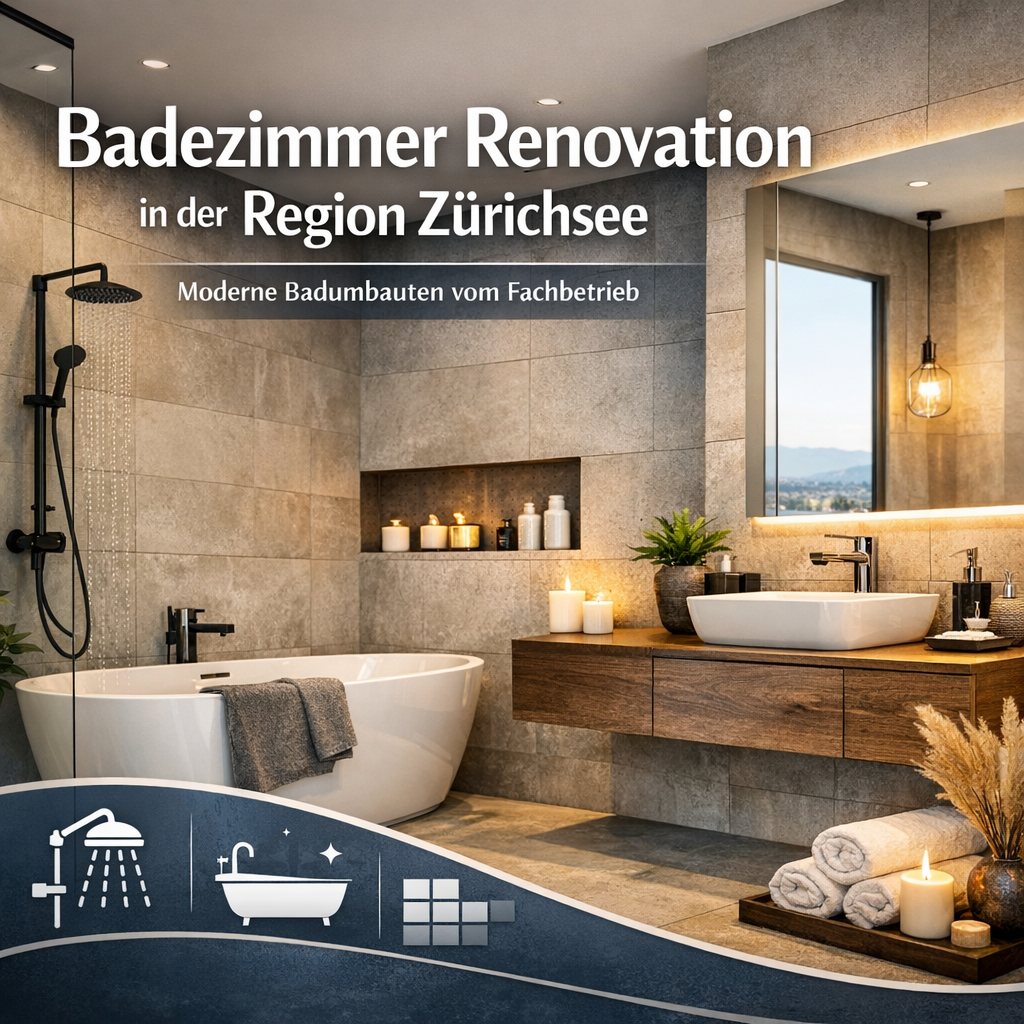 Badezimmer Renovation in der Region Zürichsee – moderne Badumbauten vom Fachbetrieb