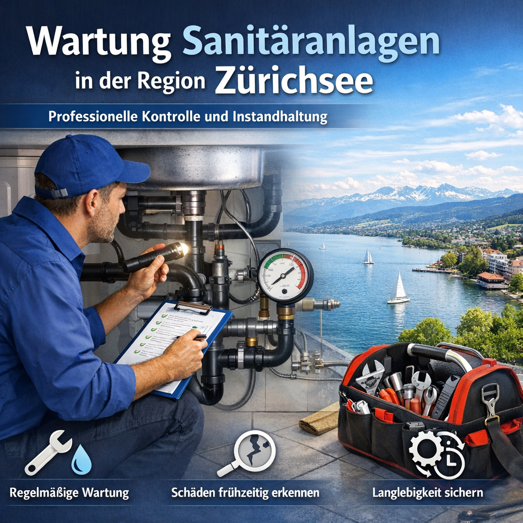 Wartung Sanitäranlagen in der Region Zürichsee – professionelle Kontrolle und Instandhaltung